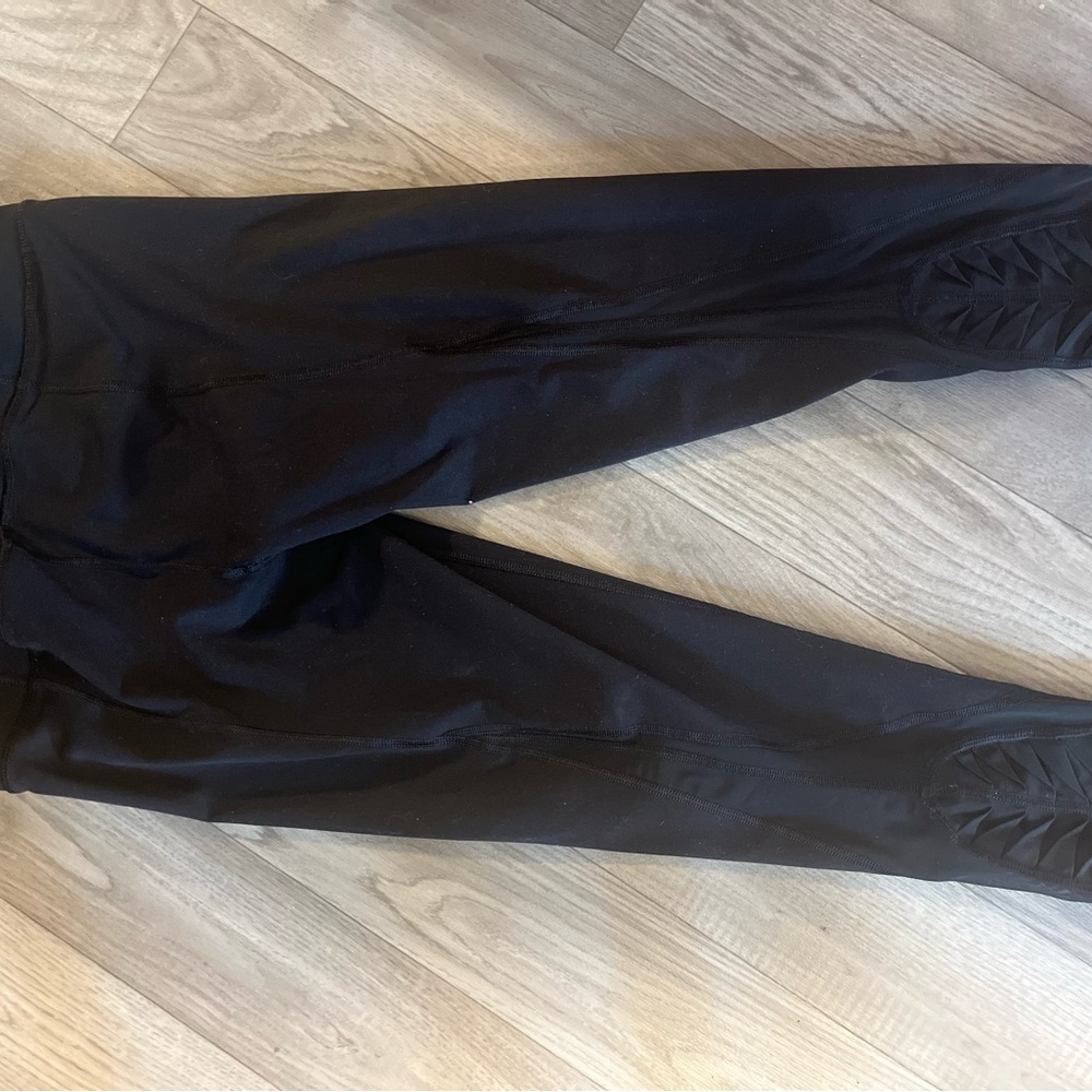 Victoria's Secret Black Capris with Cutout Hem Accents